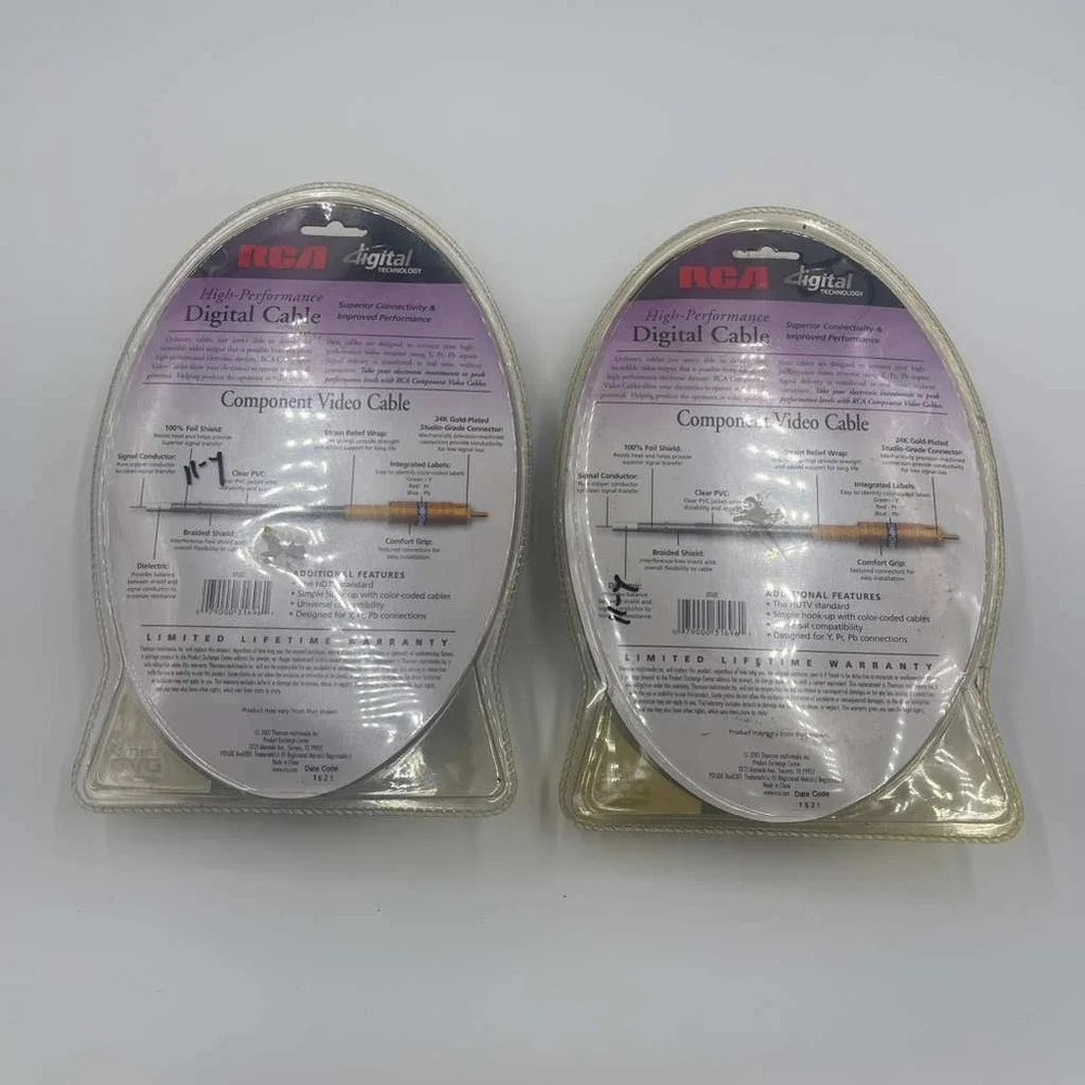 RCA High Performance Digital Component‎ Video Cable 6 ft - 24K Gold